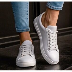 Thursday Everyday Boot Co. Premier Low Top White Leather Sneakers Shoes Size 8.5